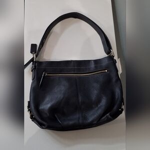 COACH F15064 Pebble Leather F15064 Black  Shoulder Or Crossbody Bag Y2K Boho